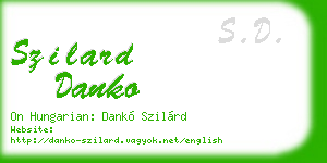 szilard danko business card