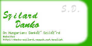 szilard danko business card